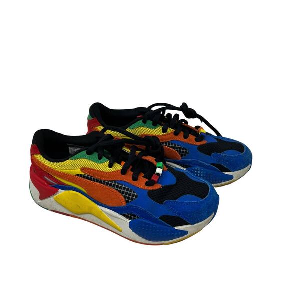 Puma RS-X3 RUBIKS Palace Blue Red Rubiks Cube Fashion Sneaker Shoes Kids 6.5C - Picture 7 of 7